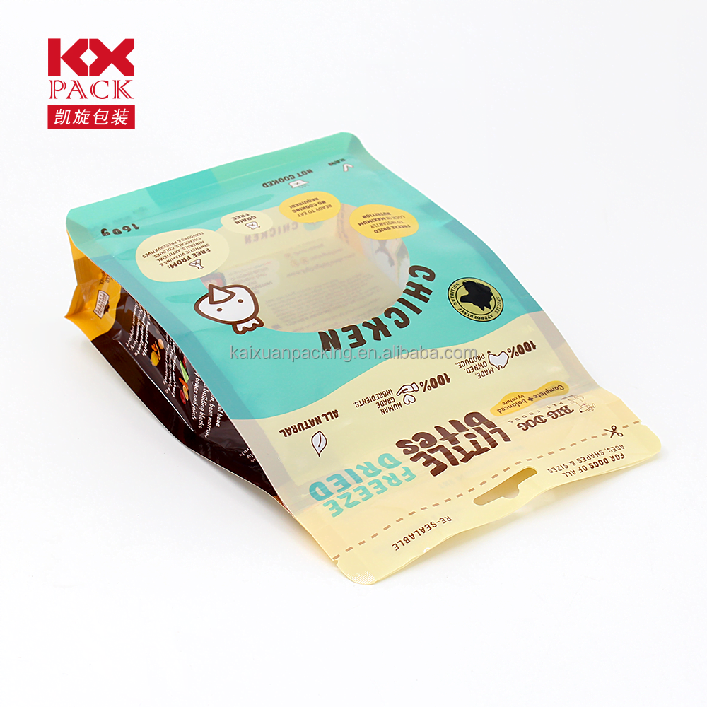 cat food bags Plastic Flat Bottom Stand Up Zipper Bag