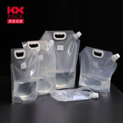 2023 New Arrival Food Packaging Bag Transparent Liquid Drink 1000ml 1500ml Stand Up Pouch with Spout
